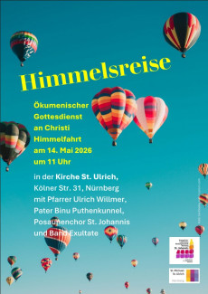 Ökum. Himmelfahrtsgottesdienst 14.5.26, 11 Uhr, St. Ulrich