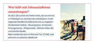 Austräger_innen für JohannisBoten gesucht