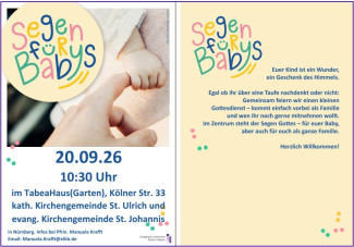 Babysegnung 20.9.26, 10.30 Uhr, TabeaHaus
