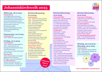 Programm Kirchweih St. Johannis 2025