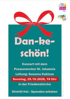 Posaunenchor-Konzert 25.10.26, 19 Uhr, Friedenskirche