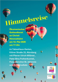 Ökum. Himmelfahrtsgottesdienst 15.4.26, 11 Uhr, TabeaHaus-Garten