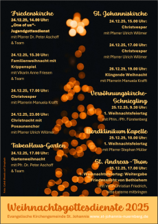 Weihnachtsgottesdienste 2025
