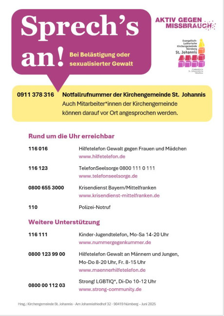 Aktiv gegen Missbrauch- Telefonnummern